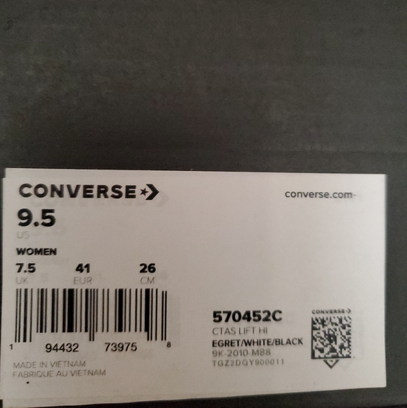 CONVERSE CTAS LIFT HI PLATFORM WOMEN'S SZ  / 570452C - Picture 13 of 13